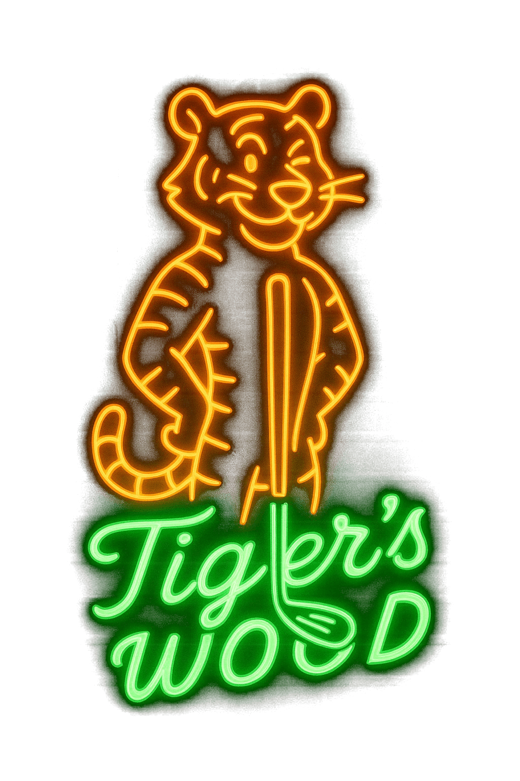 Tiger's Wood neon logo